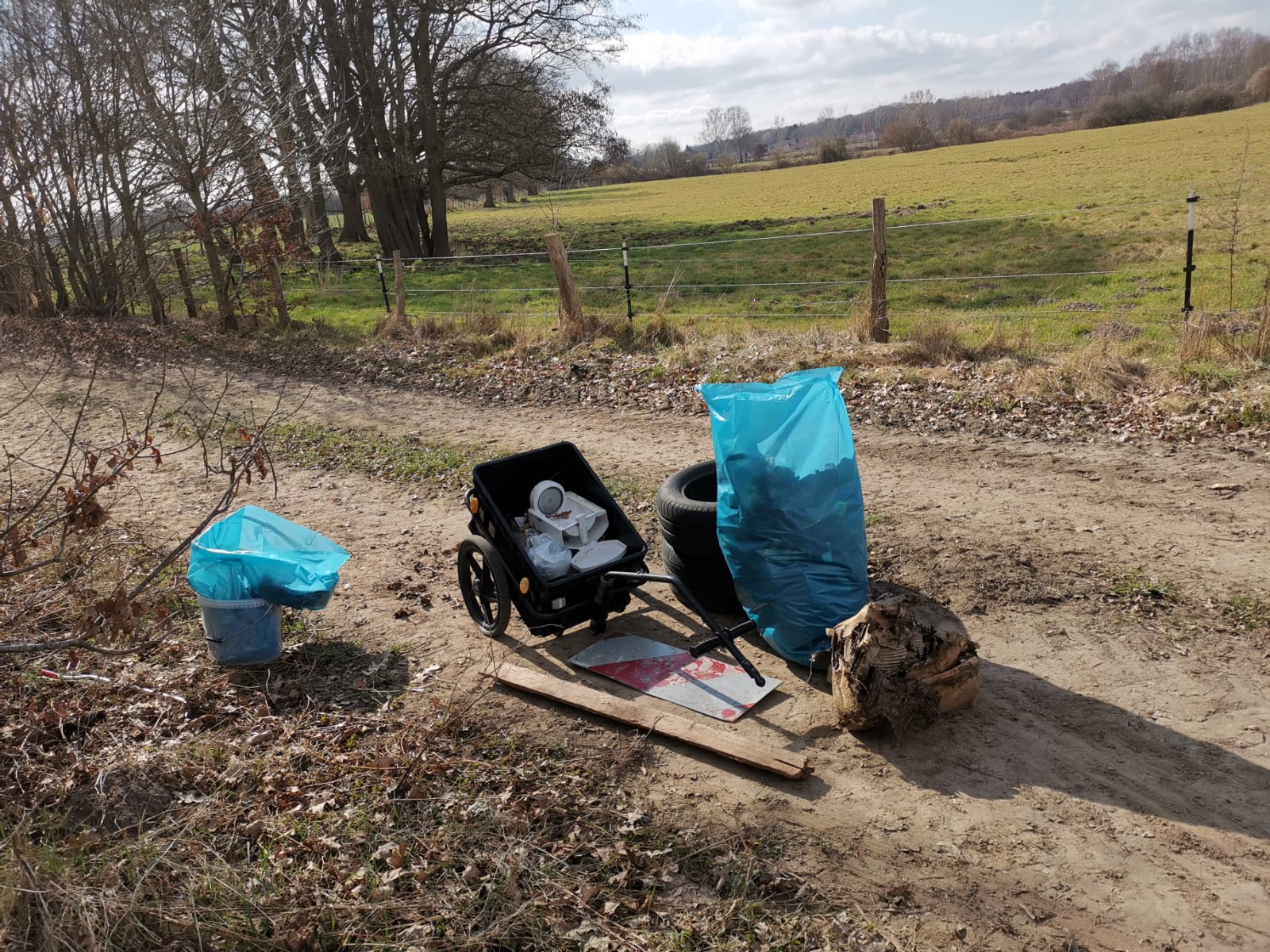 Ergebnis der Müllsammlung vom Team Bismarcksiedlung
